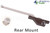 Single Arm Casement Window Operator (Truth Hardware 'Roto Gear' 23.79) (Rear Mount, 9-1/2" Arm) (Right) (Brown)