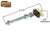 Bifold Door Bottom Pivot Rod (4-1/2'' Long)