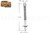 Bifold Door Bottom Pivot Rod (5-1/4'' Long) (3/8'' Cap)