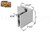 90-degree Glass to Glass Clip (Square Edge) (Chrome)