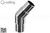 35-degree Round Profile Handrail Connections (Outdoor Stainless Steel)
