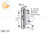 Mortise Lock (Adjustable 45 Degree Lever Slot) (Height 1-5/8")