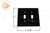 Double Mirror Plates (Toggle (2)) (Black)