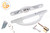 Patio Door Handle (3-15/16" Hole Spacing) (Keyed) (White)