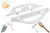 Patio Door Handle (3-15/16" Hole Spacing) (Keyed) (White)