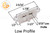 Sliding Window Tandem Roller Low Profile (1/2" Height) (Wheels: Chrome) (2-5/16'' Length)