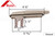 Roto Multi-Point Lock Handle (1-1/2" Fork) (Almond)