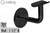 Bracket For Round Profile Handrail Matte Black (Round Profile, Non-adjustable, Wall Mount)