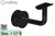 Bracket For Round Profile Handrail Matte Black (Round Profile, Non-adjustable, Glass Mount)