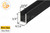 High-profile U-channel for 3/8" (10mm) Glass (Gloss Black)