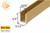 High-profile U-channel for 3/8" (10mm) Glass (Satin Brass)