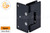 Wall Mount, Offset Plate, Regular Duty Hinge, Square Profile (Gloss Black)