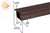 3/8" Flanged Window Screen Framing (Brown) (98")