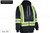 Deluxe Hi Vis Safety Hoodie, Detachable Hood (Black) (2XL)