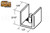 Shower Door Bottom Guide (White) (1/2'' Length)