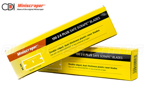 Plastic Razor Blades Two Thicknesses Yellow