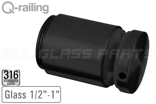 Easy Glass Adapter Matte Black Adjustable Glass 1/2
