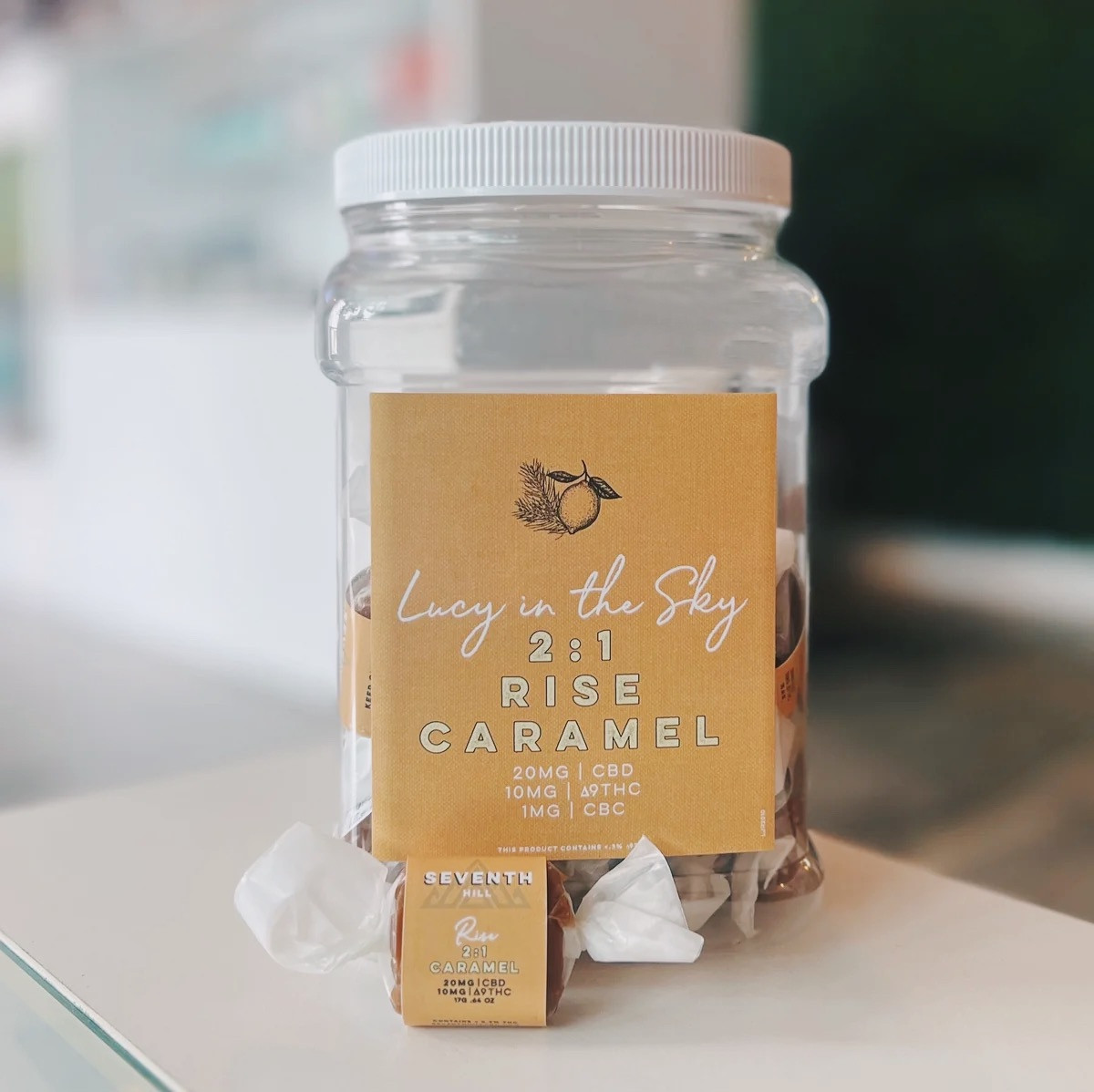 Seventh Hill Rise 10mg D9 THC 20mg CBD Caramel Single / 6 pack