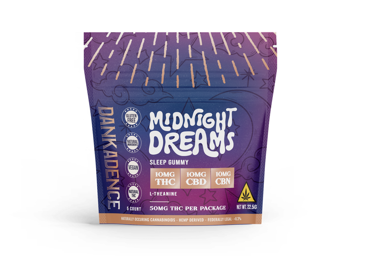 Dankadence Midnight Dreams 10mg THC Sleep Gummy