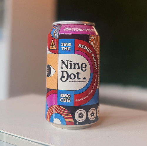 Nine Dot Berry Punch 3mg THC 12oz