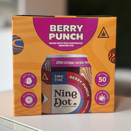 Nine Dot Berry Punch 3mg THC 12oz