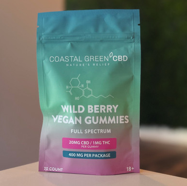 Coastal Green Wild Berry 20 CBD : 1 THC Gummy 20ct