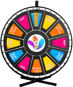 30 Inch Insert Your Own Graphics Prize Wheel with Black Magnetic Frames 30 Inch Insert Your Own Graphics Prize Wheel with Black Magnetic Frames