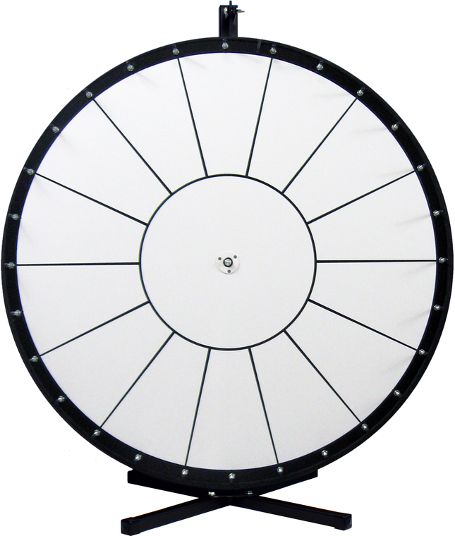 30 Inch White Dry Erase Prize Wheel with 14 Sections