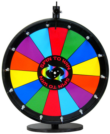 VIVOHOME Tabletop Spinning Prize Wheel with 14-Color Slots, Dry Erase  Marker and Eraser X002BR5H95 - The Home Depot