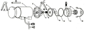 Sunset Handle End for Tank Washer – Small Holes