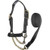 Deluxe Yearling Show Halter – Black Nylon with Lead