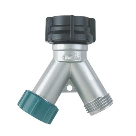 Zinc Water Hose Y Connector for 3/4" Hose