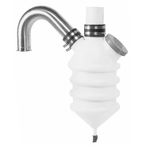 White Rippled Moisture Trap Assembly with Bend