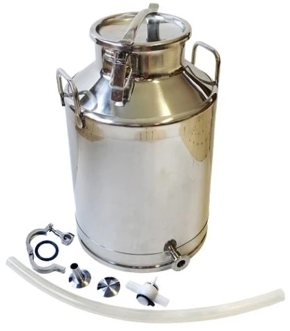 10 Gallon Stainless Milk Can with 1.5" Outlet