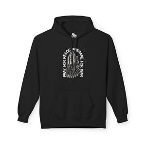 Psalm 3:7 Angel Hoodie – “Pray for Peace, Prepare for War” 