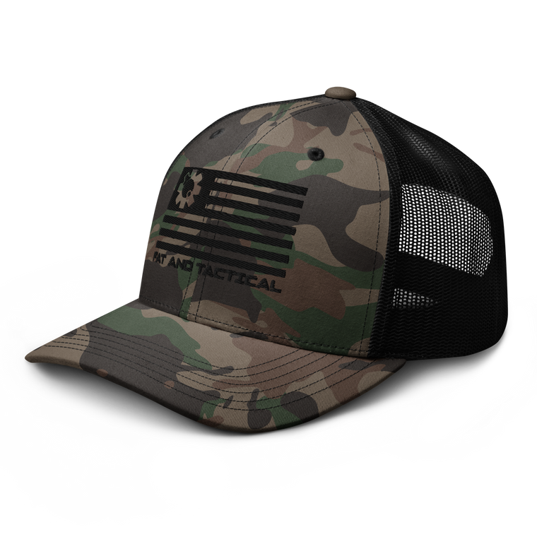 Fat And Tactical Camouflage trucker hat