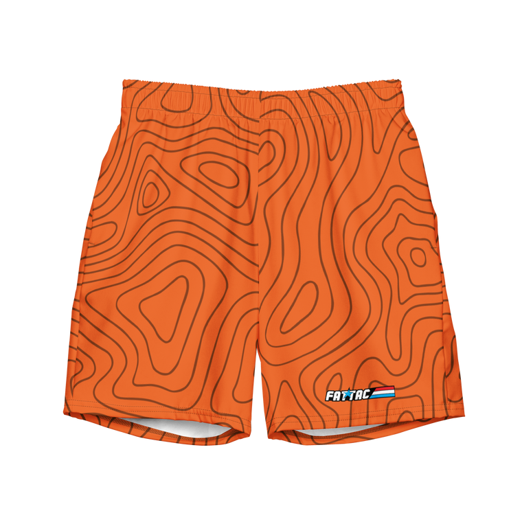 Men's orange swim trunks