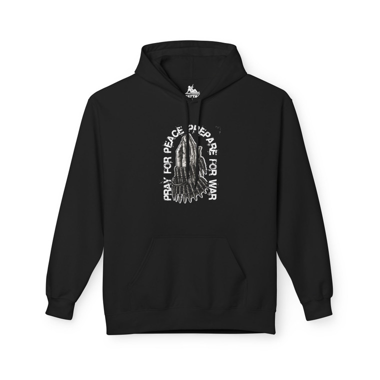 Psalm 3:7 Angel Hoodie – “Pray for Peace, Prepare for War” 