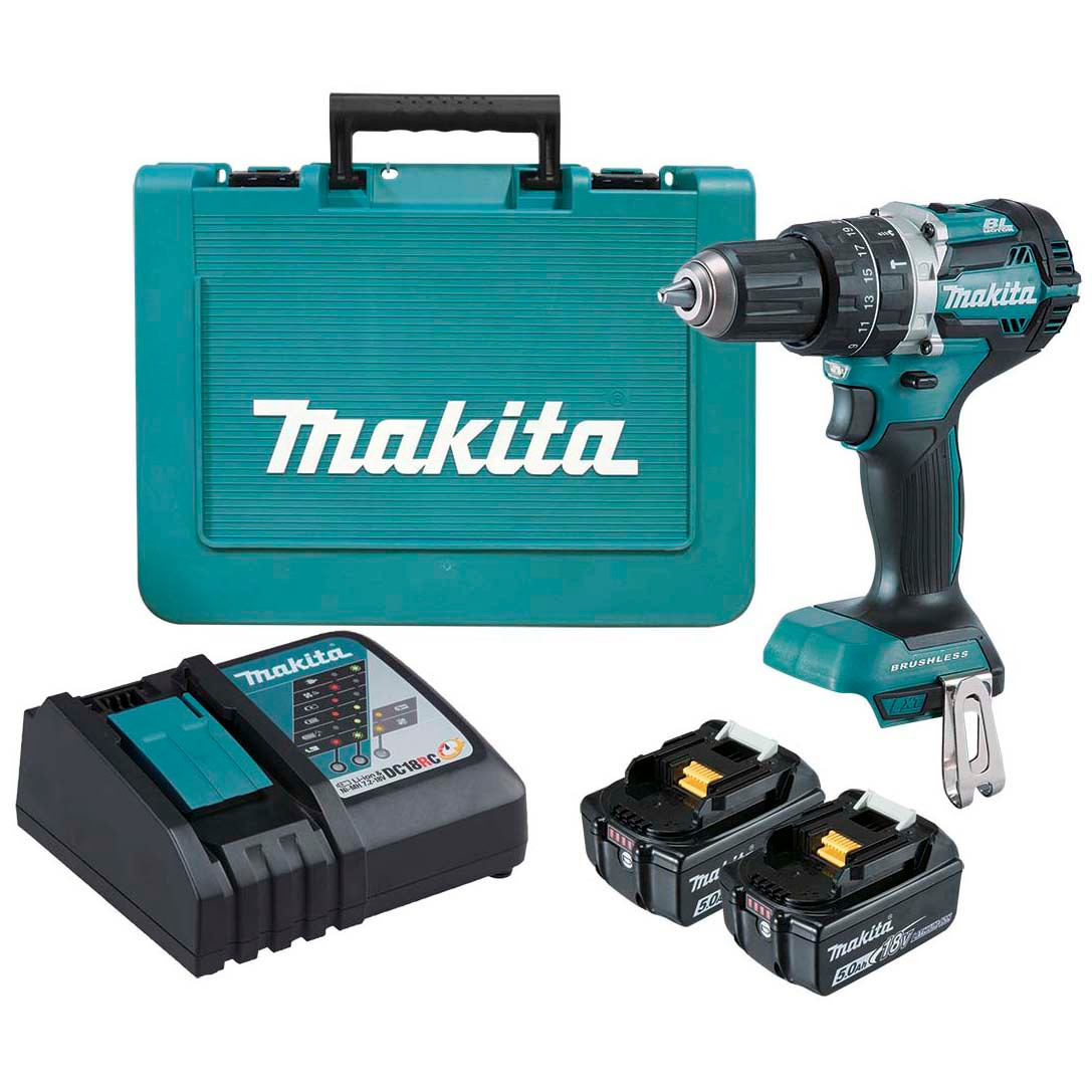 Makita DHP484RTE 18V Brushless Heavy Duty Hammer Driver Drill