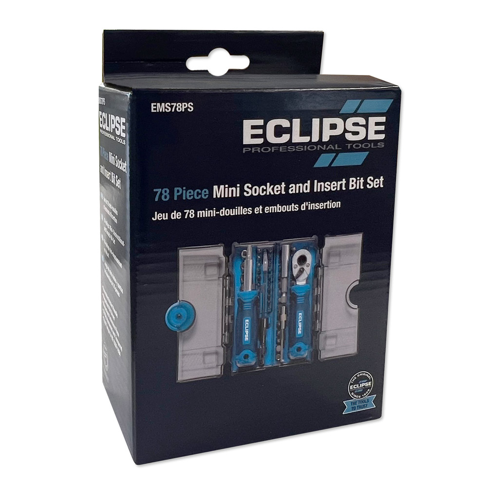 Mini Container Tool Box Eclipse EC-EMS78PS - Mini Socket & Bit Set - 78 Piece - Toolmart