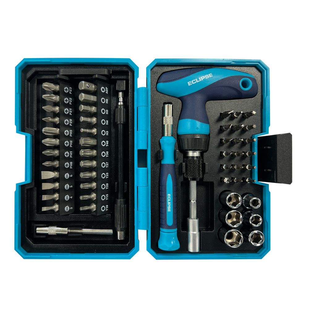 Mini Container Tool Box Eclipse EC-ETGRS53PS - T-Grip Ratchet Screwdriver & Mini Socket Set ...