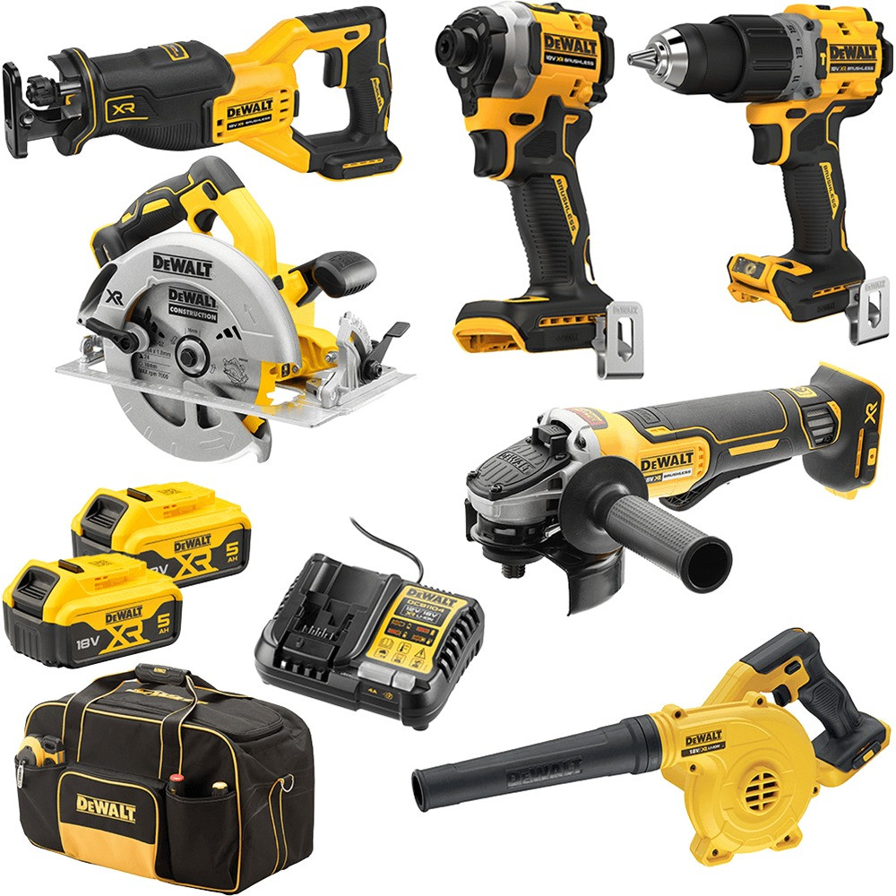 Dewalt DCZ685P2-XE - 18V Brushless 6 Piece Combo Kit (2 x 5.0Ah