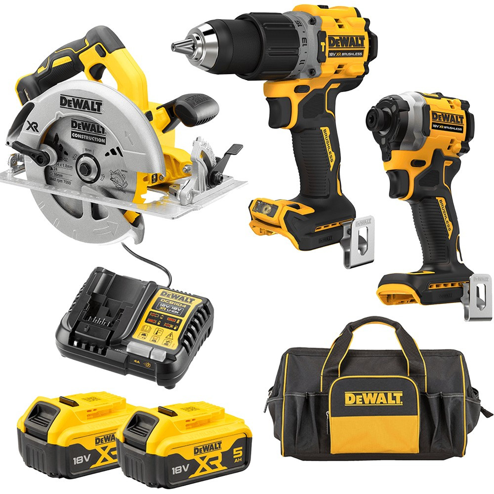 Dewalt DCZ321P2-XE - 18V Brushless 3 Piece Drill/Driver/Circular