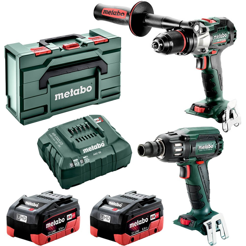 Metabo AU68201055 18V Brushless Piece Drill/Wrench Combo Kit