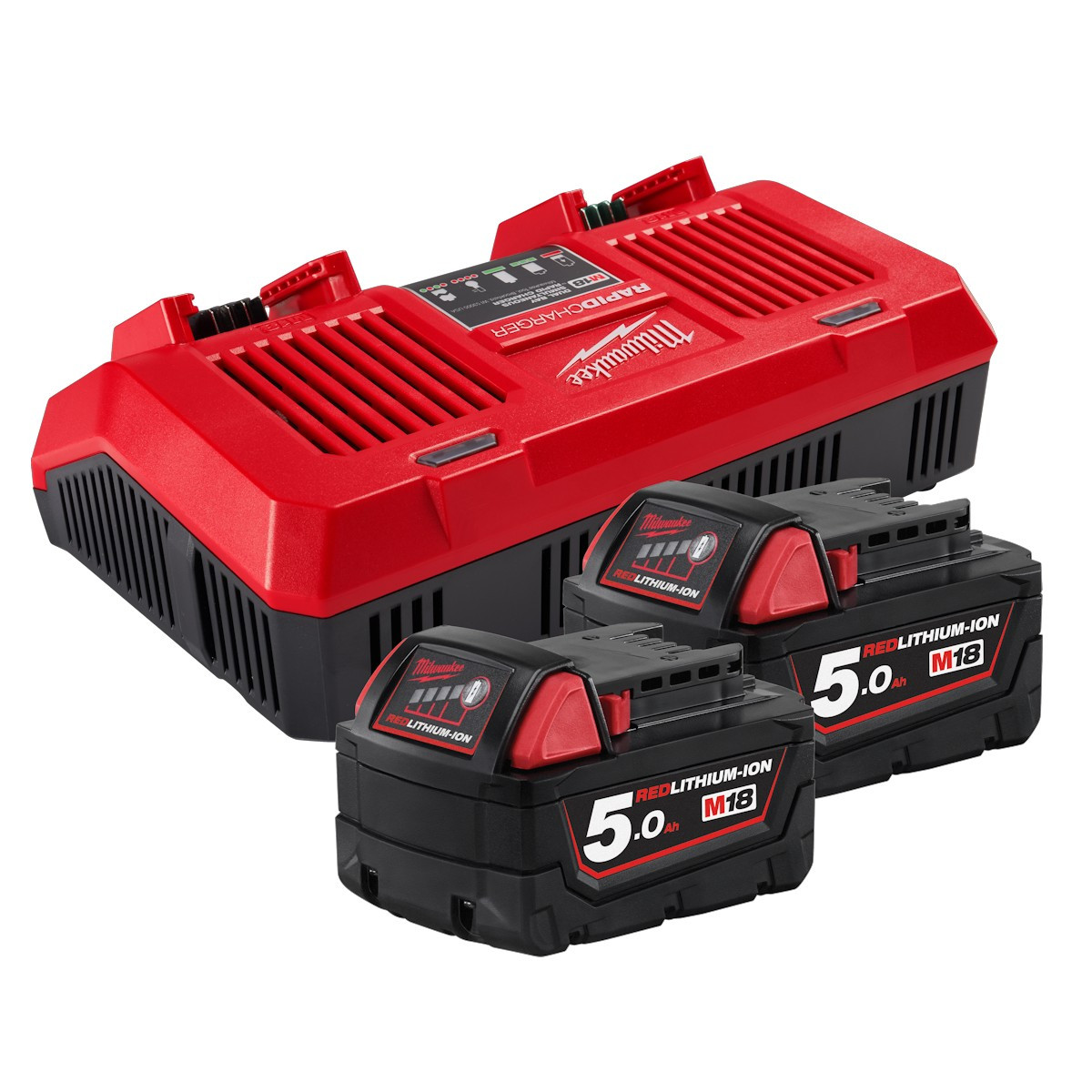 Milwaukee M18SPD502B 18V Starter Pack x Battery Dual