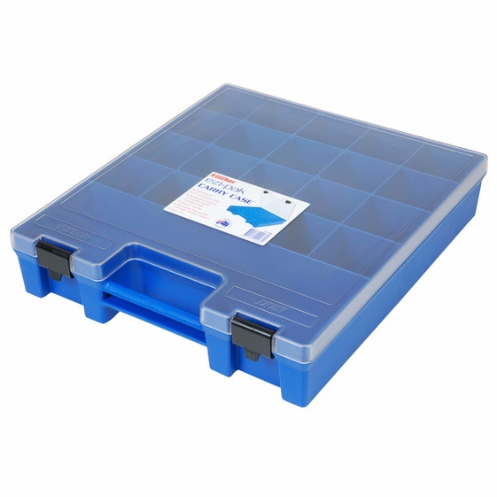 Fischer F1H-150BL - ABS Compartment Case - Blue with Clear Lid - 430x375x90mm