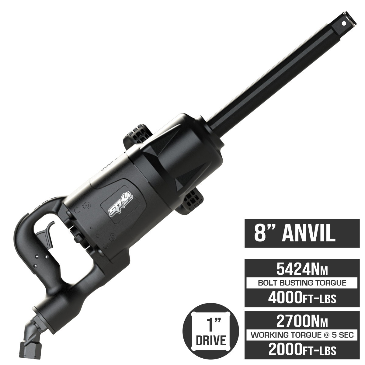 SP SP9880-8 - 1" Drive Air Impact Wrench - 8" Anvil - 5424Nm