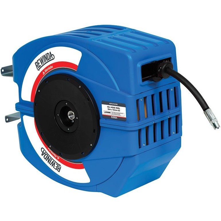 Alemlube AR1215OB - Oil Hose Reel 15m X 12mm Rewinda