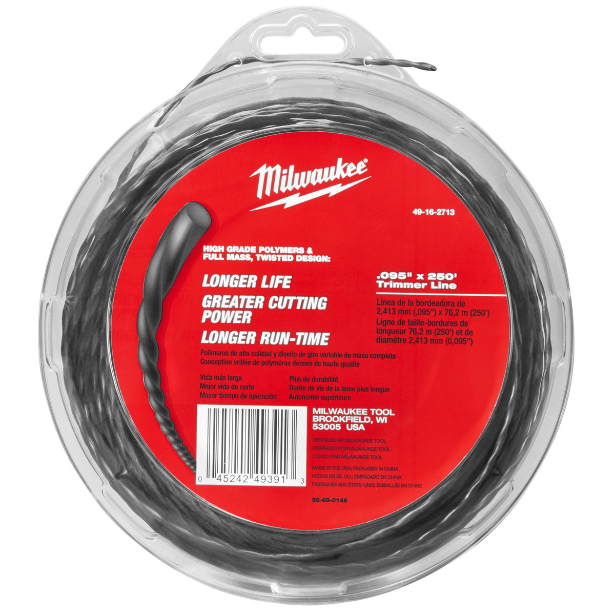 Milwaukee 49162713 - Trimmer Line - 2.4mm x 76m