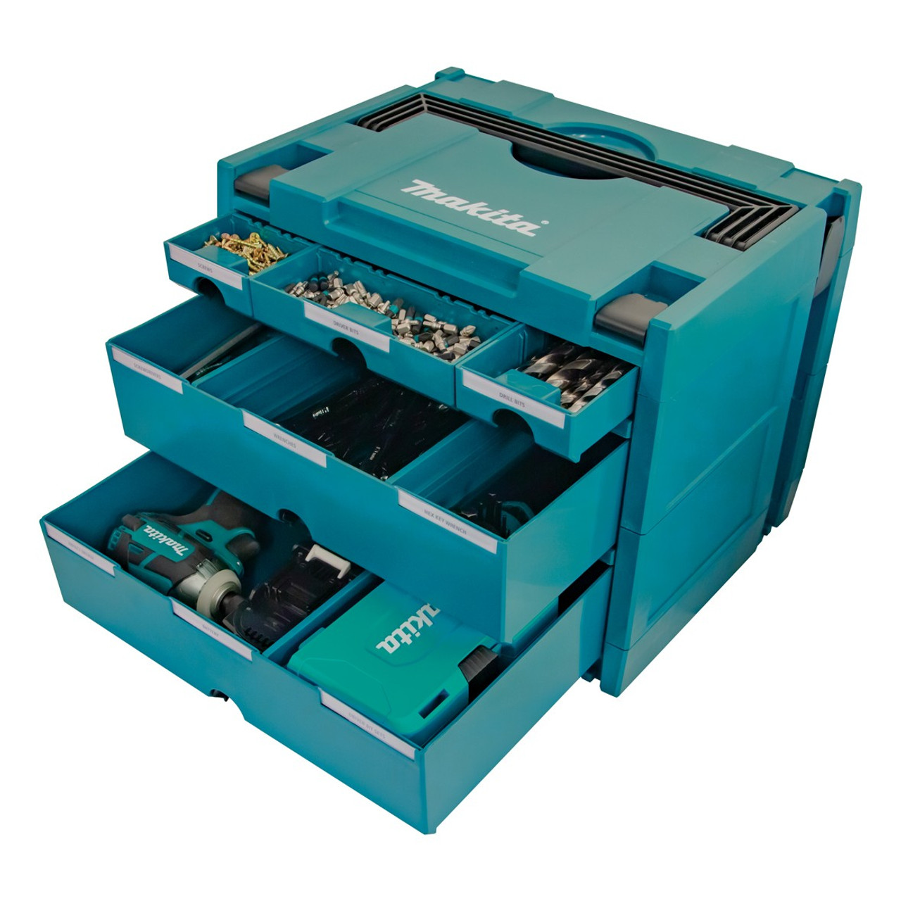 Makita P-84349 - Makpac 5 Drawer Bit Box Storage Case - Toolmart